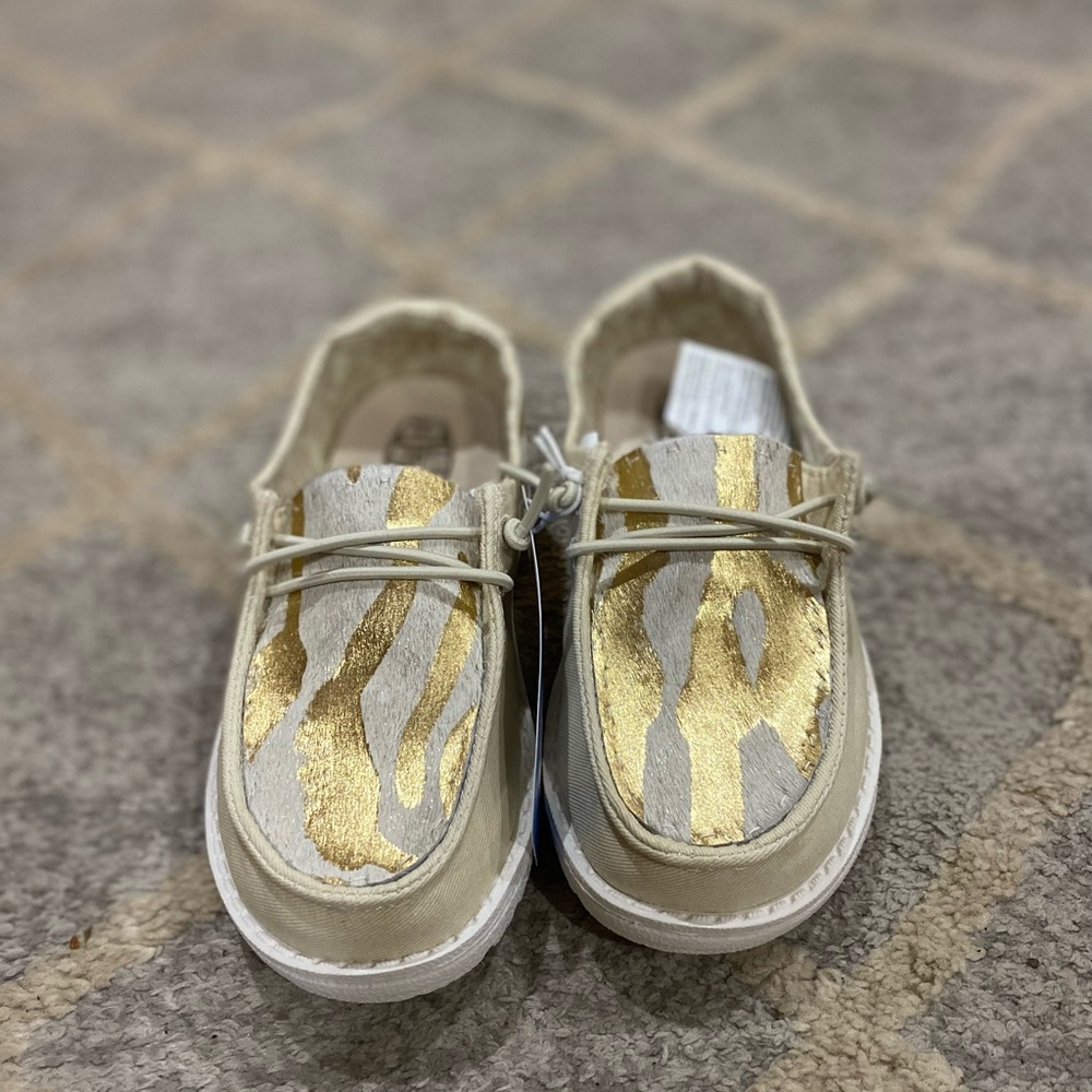 Youth Cowhide Hey Dudes Custom Toddler Size 10